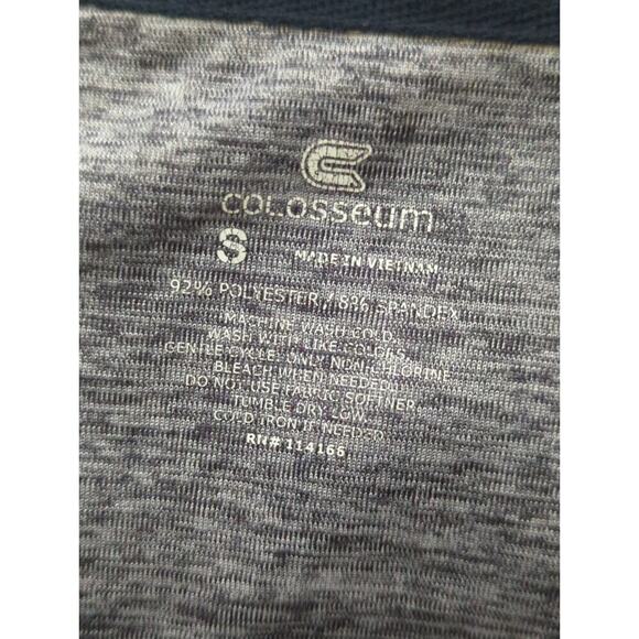 Colosseum Notre Dame Top Woman's Small Gray 1/4 Zip Fitted Lightweight Running - Picture 10 of 12